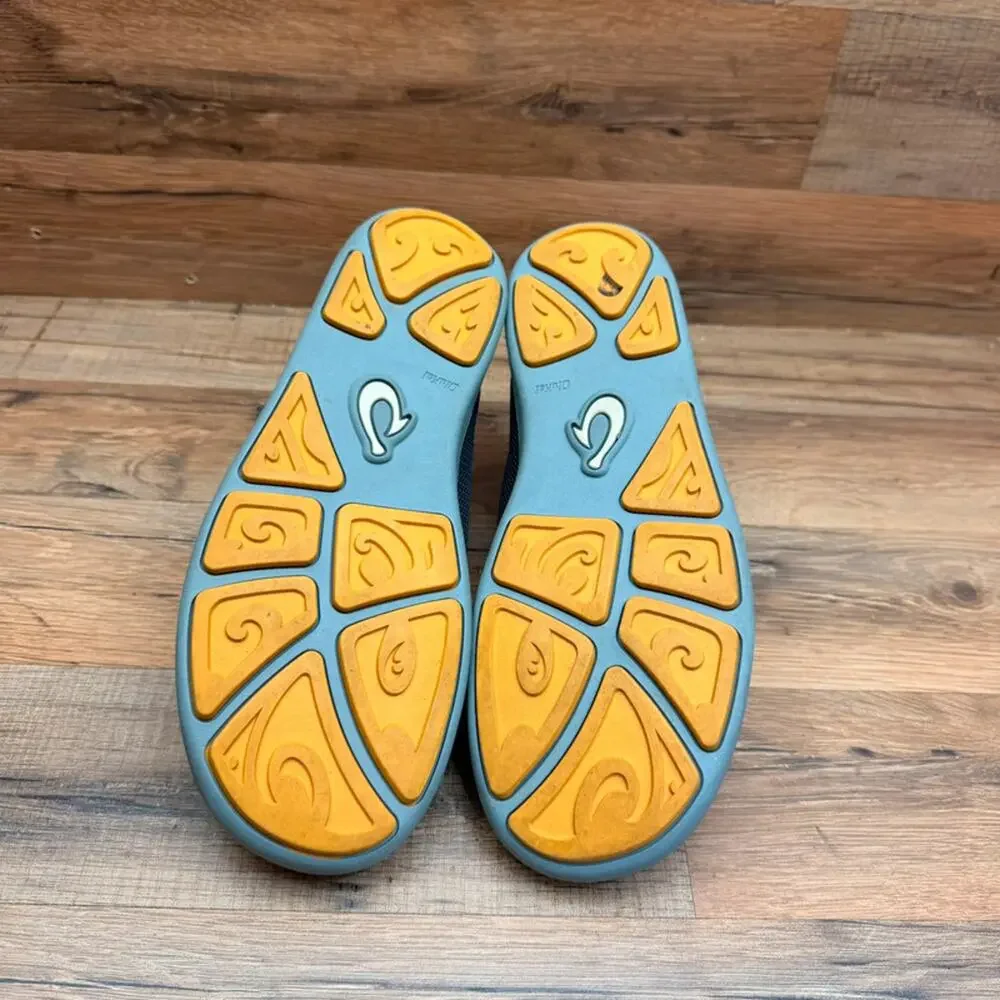 Olukai Nohea Mesh Slip On Shoes Men's 7 Gray Grey Orange